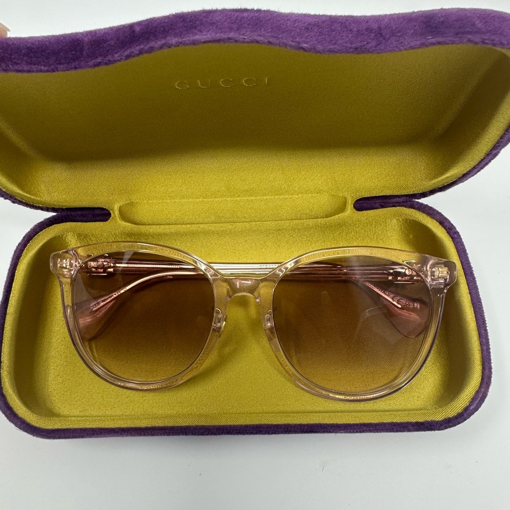 Gucci Pink Transparent Violet Sunglasses